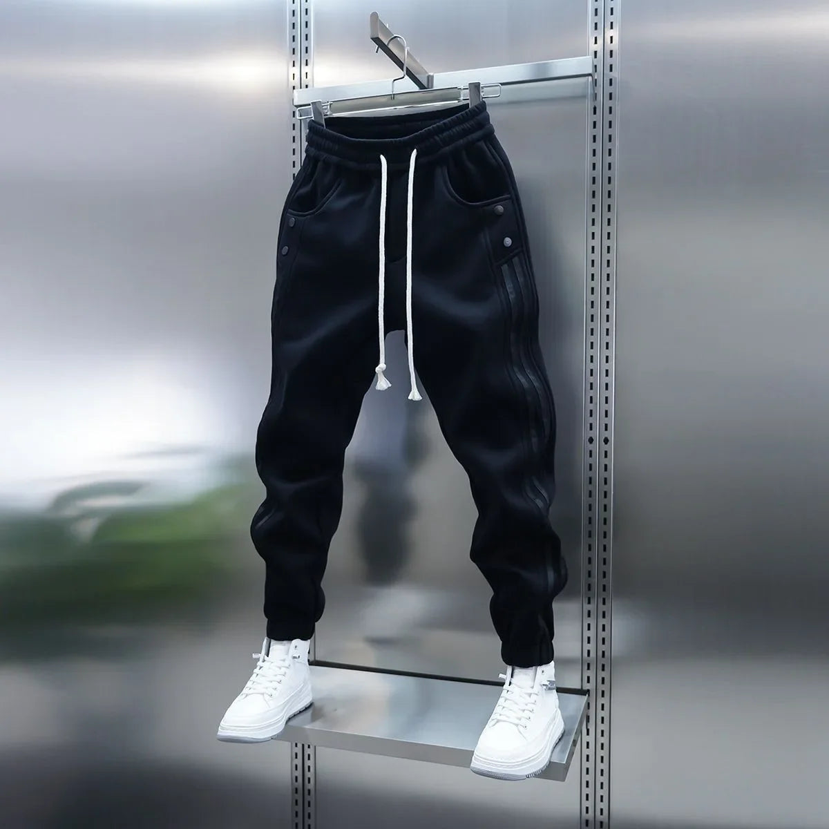 2025 Spring New Men's Casual Pants Trendy Elastic Waist Banded Joggers Versatile Fashionable Sports Pants