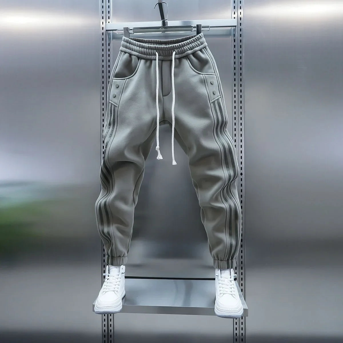 2025 Spring New Men's Casual Pants Trendy Elastic Waist Banded Joggers Versatile Fashionable Sports Pants